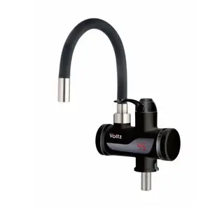 Electric instantaneous water heater tap for countertop installation Rosberg 5OV57100IW 3000-3300W IPX4 with flexible silicone hose