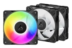 ARCTIC Fan P12 Pro A-RGB 3-pack Computer Case and Radiator Fan with Addressable RGB Lighting