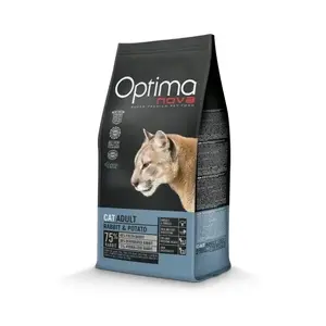 Optimanova Cat Adult Rabbit and Potatoes 2kg Сухой корм для кошек