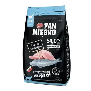 PAN MIĘSKO Chicken with trout S dry cat food 39% protein 16% fat complete feed
