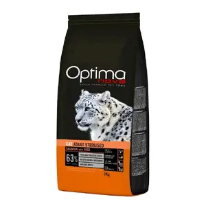 Optimanova Cat Adult Sterilised Salmon and Rice сухой корм для кошек 2кг 36% протеина