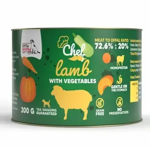 SYTA MICHA Chef Lamb with vegetables Mono влажный корм для собак взрослы 200г
