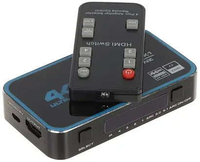 HDMI slēdzis HDMI-SW-4/1-2.0 4-portu 4K