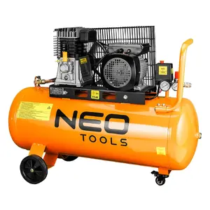 Oil-lubricated air compressor NEO tools 12K030-1 with 100 l tank capacity and 230V power supply