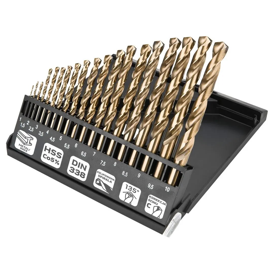 NEO tools HSS-Co Metāla spirālurbju komplekts