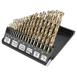 NEO tools HSS-Co Metal Twist Drill Bit Set 19 Pieces 1.0-10.0 mm