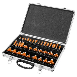 NEO tools 56-240 cietmetāla frēžu komplekts ar 8 mm kātu, 35 gabalas