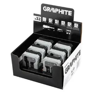 GRAPHITE skrūvgriežu uzgaļu komplekts 32 daļas displeja kastē 56T557