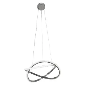Activejet KAREN Chrome LED pendant light 24 W 2270 lm 4000 K contemporary indoor ceiling fixture