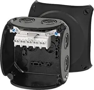 Hensel KF 0402 B surface-mounted junction box black IP66/67