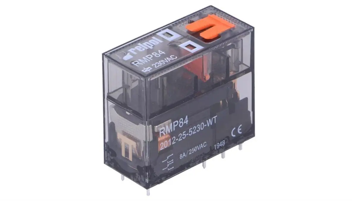 Relpol elektromagnētiskais relejs RMP84-2012-25-5230-WT DPDT 230VAC