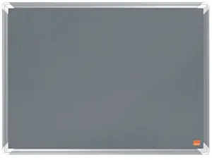 NOBO Premium Plus Grey Felt Notice Board with Aluminium Frame