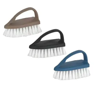 York Midi Hand Brush with Medium Hard Bristles and Ergonomic Handle for Scrubbing Surfaces