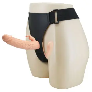 BAILE Charlotte Hollow Double Penetration Strap-On Flesh TPE