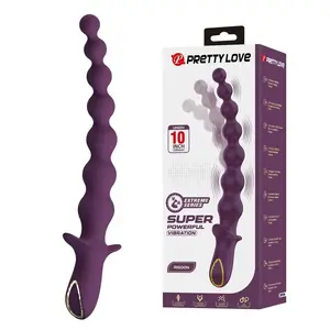 ANAL TOYS PRETTY LOVE MADISON Перезаряжаемый анальный вибратор 10 функций прогрессивные шарики силикон USB магнитный водонепроницаемый фиолетовый