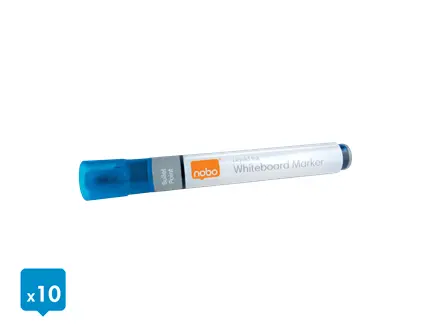 Nobo Liquid Ink Whiteboard Pens Blue 10 Pack Photo 7