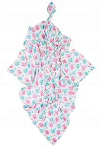 Bocioland Bamboo Swaddle Blanket BOC0314 Owls Design Soft Breathable Fabric
