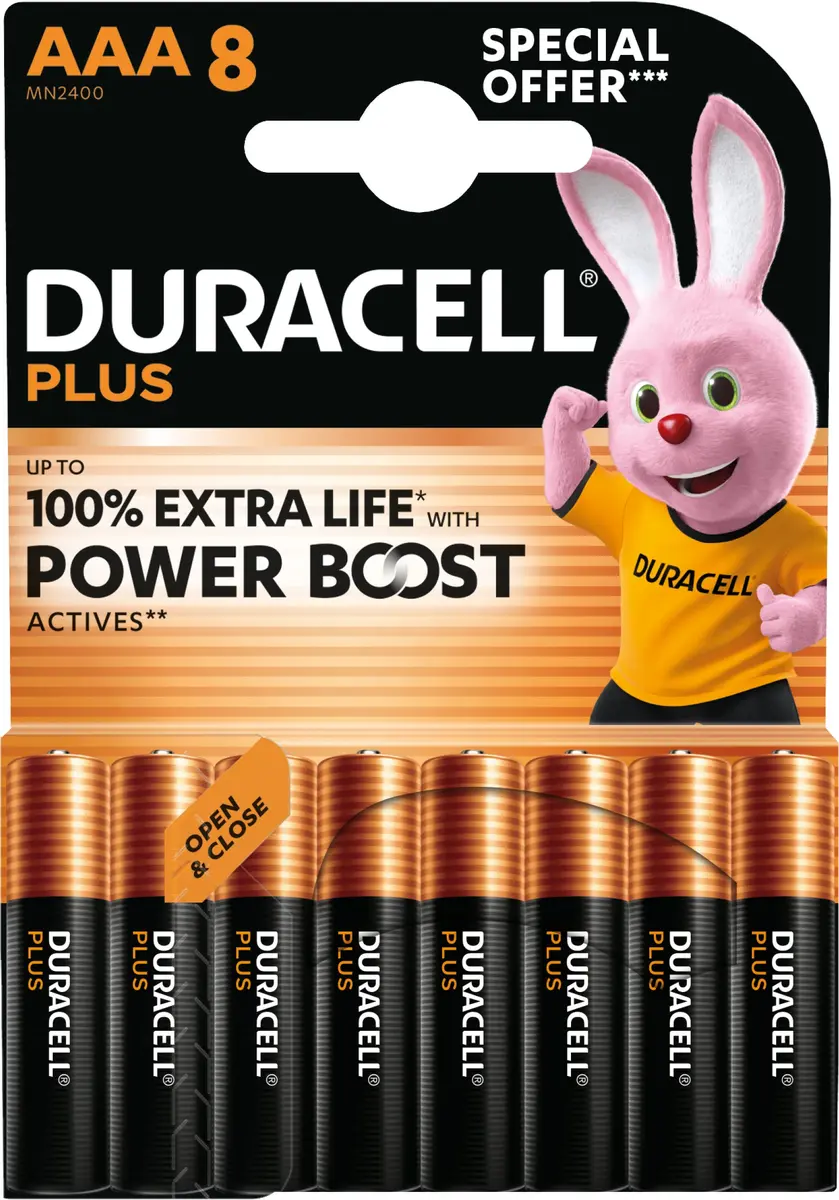 Duracell PLUS POWER AAA Sārma Baterijas