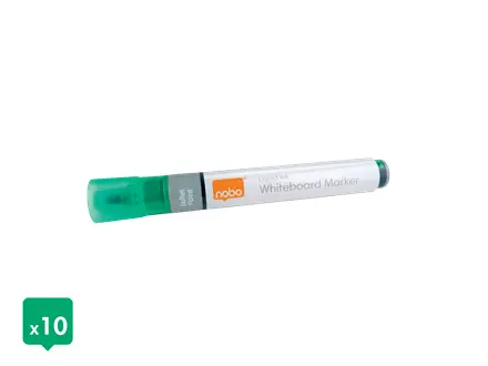 NOBO Liquid Ink Whiteboard Pens Bullet Tip Green 10 Pack Photo 7