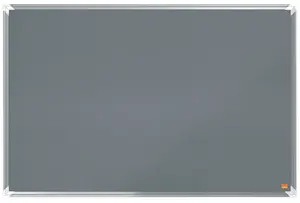 Nobo Premium Plus Felt Notice Board Grey Aluminium Frame 900x600mm