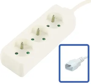 MicroConnect 3-х розеточный сетевой фильтр французского стандарта MC-PS030150FRUPSW