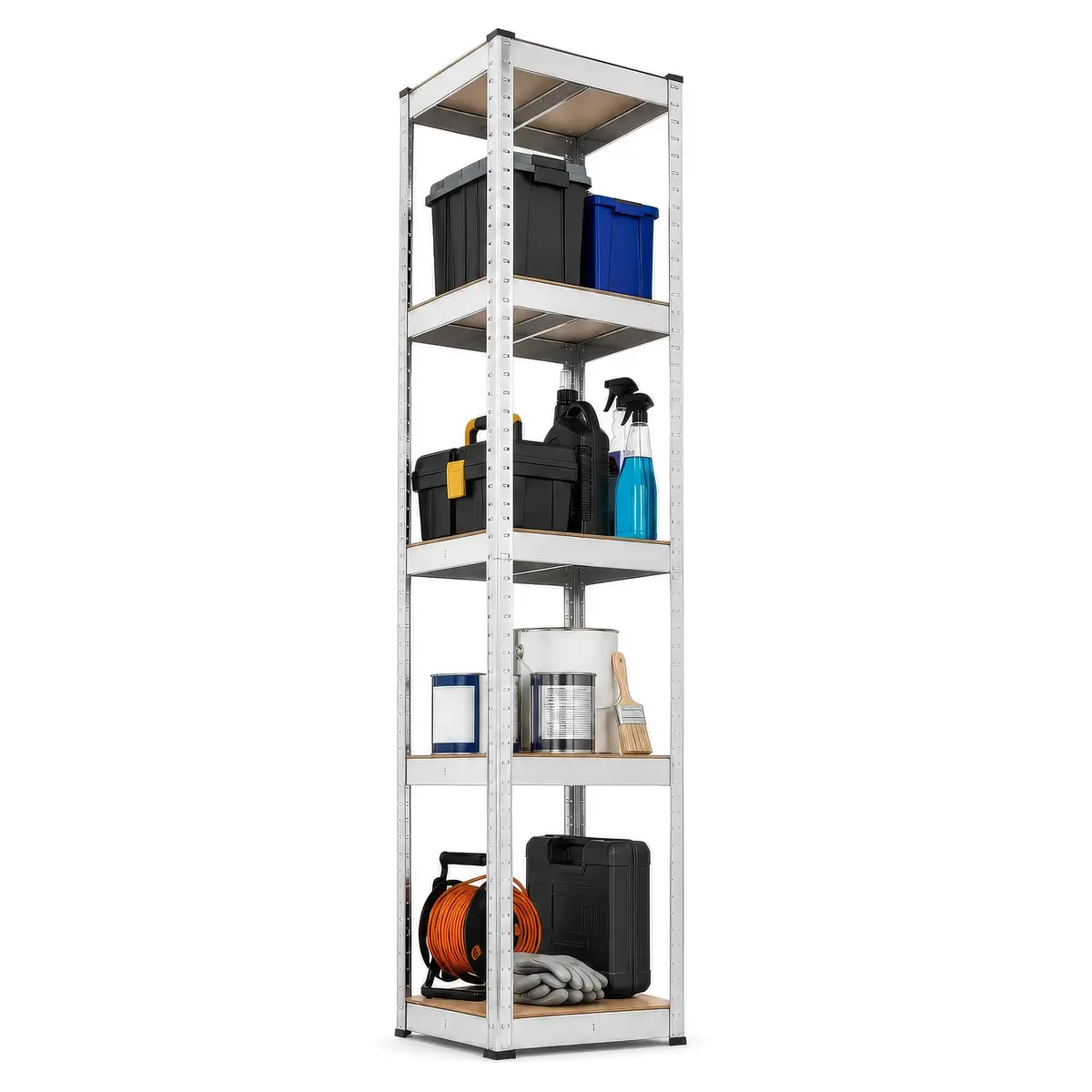 Storage Rack Springos HA5281 Galvanized Steel 5 Shelves Photo 8