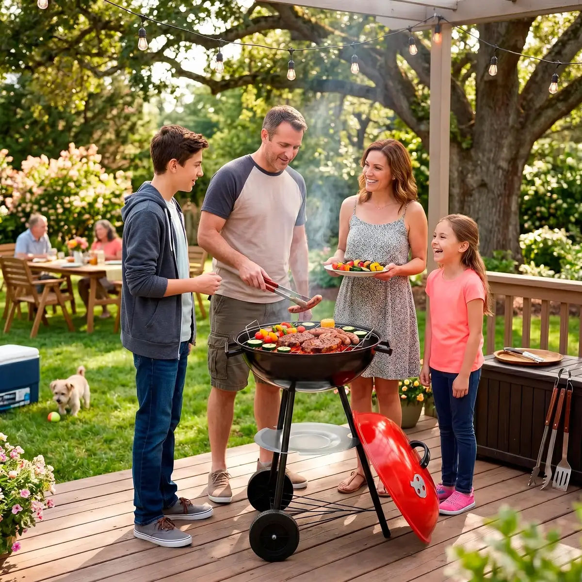 Springos BQ0032 Portable Charcoal Grill with Lid and Wheels Photo 8