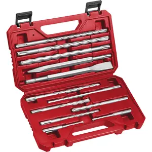 Einhell-KWB SDS Plus Chisel and Drill Set 12-Piece Red Diameter 5-16mm with Transport Case