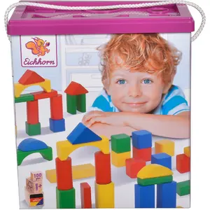 Simba-Dickie Eichhorn Colorful Wooden Building Blocks