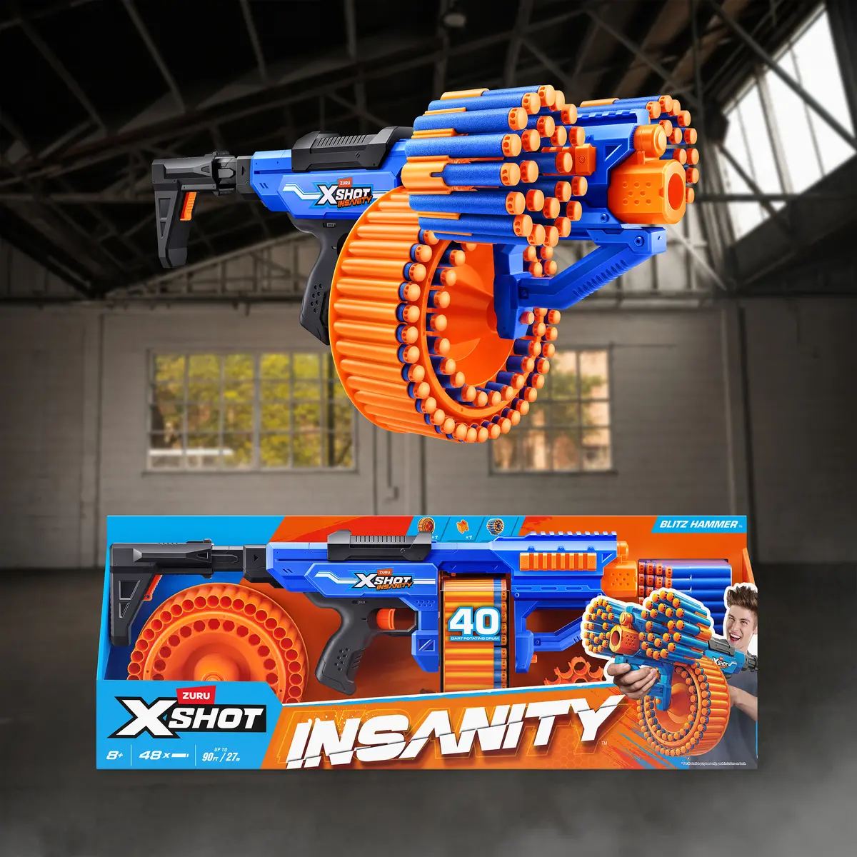 Zuru XSHOT Insanity Blitz Hammer Toy Blaster Photo 2