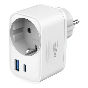 ANSMANN HS220 Fast Charger White with USB Type-C and Power Protection for Smartphones and Tablets