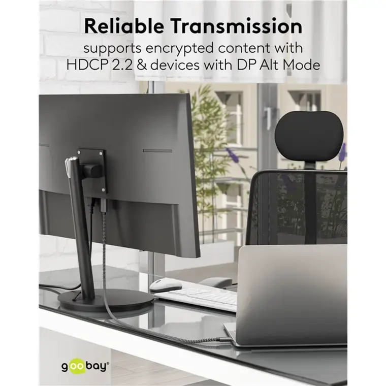 Goobay USB-C uz DisplayPort adaptera kabeļis 4K 60Hz 1m Photo 6