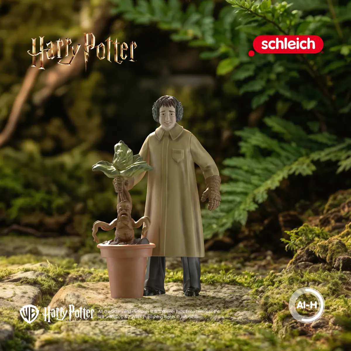 Schleich Neville with Mandrake Harry Potter Figurine Photo 2