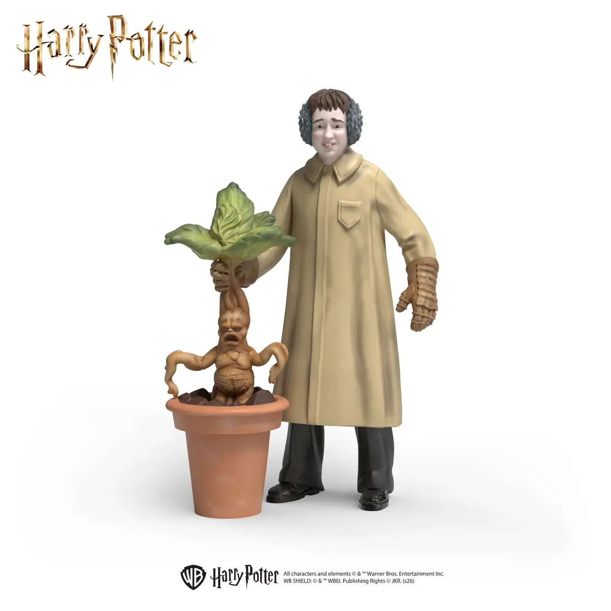 Schleich Harry Potter Neville with Mandrake Figurine Photo 4