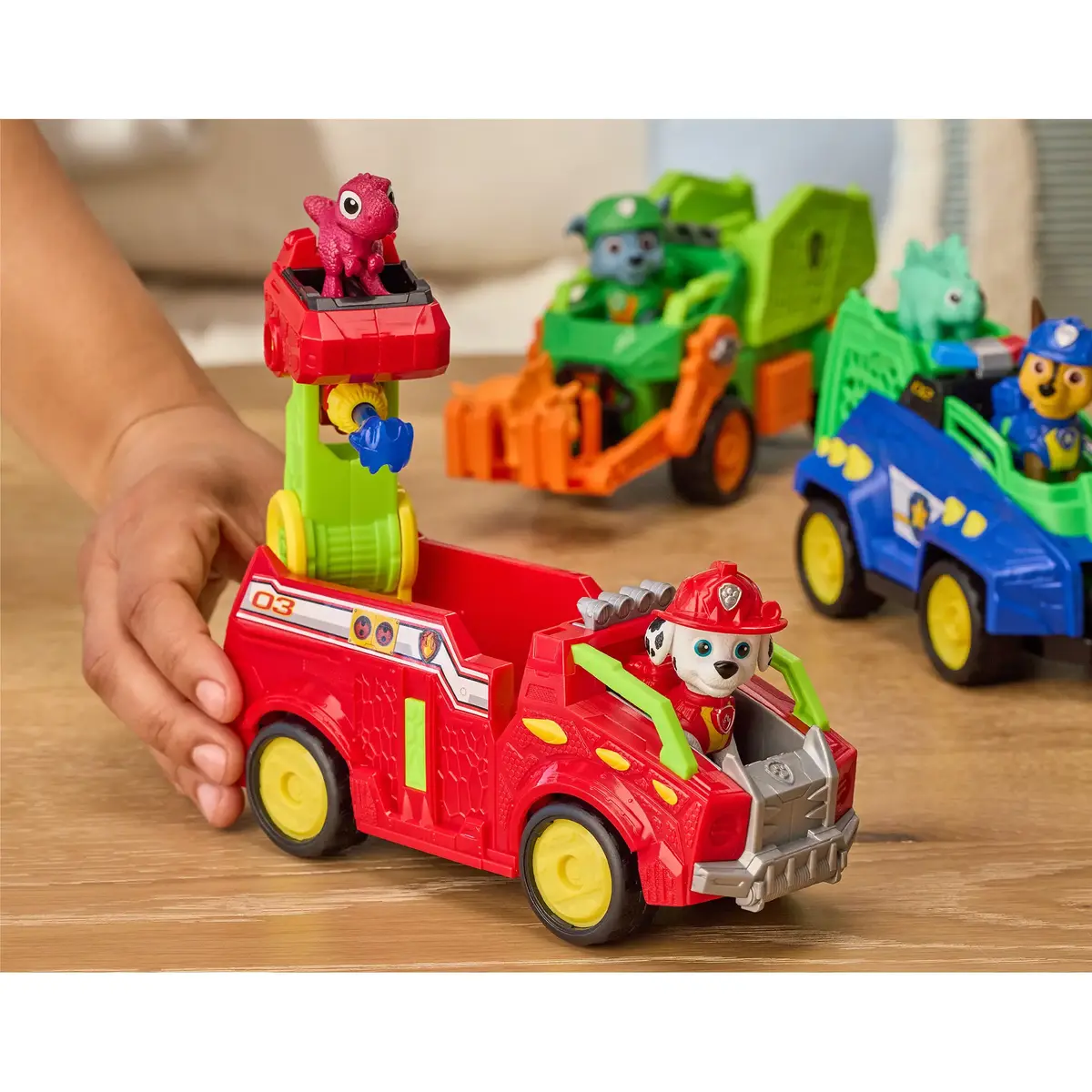 Spinmaster Paw Patrol Marshall's Dino Fire Engine Photo 6