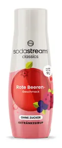 SodaStream Red Berries No Sugar Dessert Syrup 440 ml Squeezable Bottle