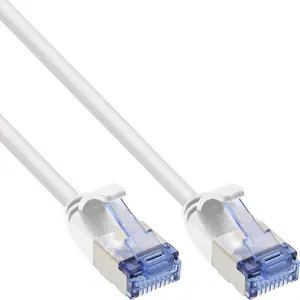 Сетевой кабель InLine 71933W Cat6a U/FTP RJ-45 штекер/штекер круглый белый 0.3м