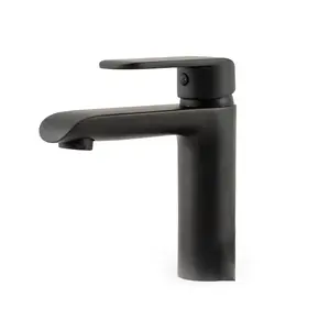 Basin Mixer Thema Lux DF12301-1 Black Single-Lever Deck-Mounted Faucet