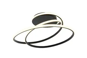 CEILING LED LIGHT SIBIU 4000K 40W BLACK