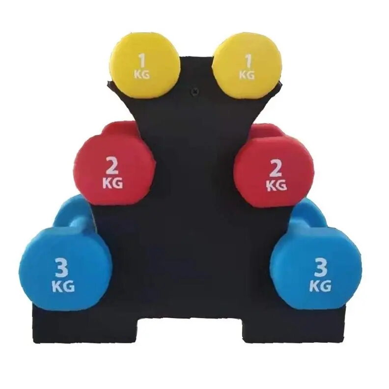 12kg neoprēna hantele ar statīvu, IR92090B-12