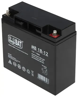 12V 18Ah uzlādējams svina-skābes akumulators, 12V/18AH-MB