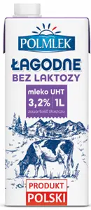 Polmlek UHT Bezlaktozes Piens 3.2% 1l