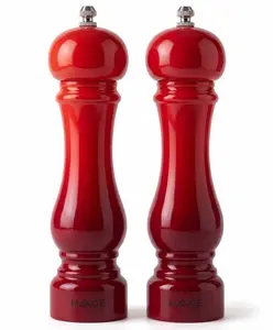 Atusa Manual Salt and Pepper Grinder Set HAGE RED 22 cm
