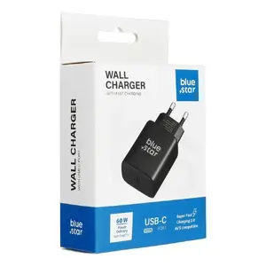Travel charger Blue Star TFB-AVS-60W 60W USB-C black