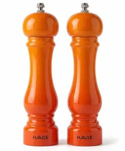 Atusa HAGE ORANGE manual salt and pepper grinder set 22 cm