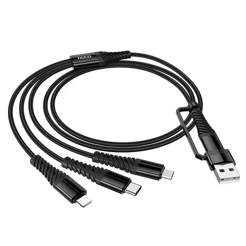 Hoco X123 Зарядный кабель 3-в-1 USB-A на Lightning/USB-C/Micro USB Photo 2