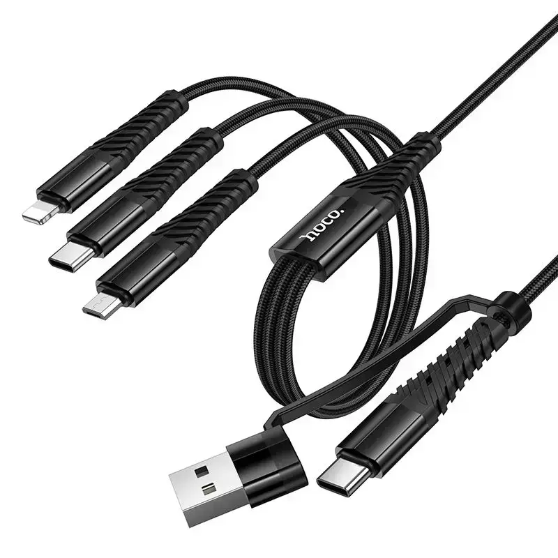 Hoco X123 Зарядный кабель 3-в-1 USB-A на Lightning/USB-C/Micro USB Photo 3