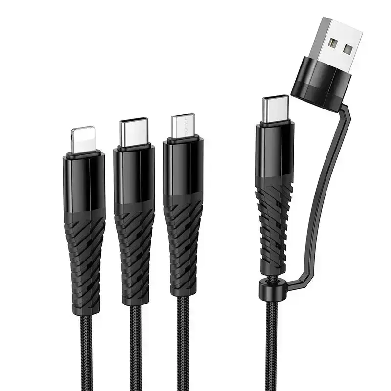 Hoco X123 Зарядный кабель 3-в-1 USB-A на Lightning/USB-C/Micro USB Photo 4