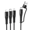 Hoco X123 Зарядный кабель 3-в-1 USB-A на Lightning/USB-C/Micro USB Photo 4