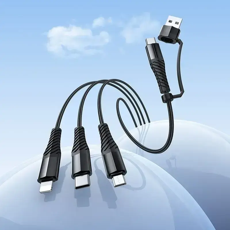 Hoco X123 Зарядный кабель 3-в-1 USB-A на Lightning/USB-C/Micro USB Photo 7